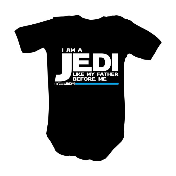 Dětské body  s potiskem Malý Jedi po taťkovi