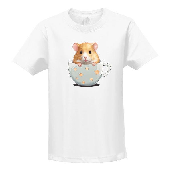 Tričko s potiskem Tričko křeček v hrníčku